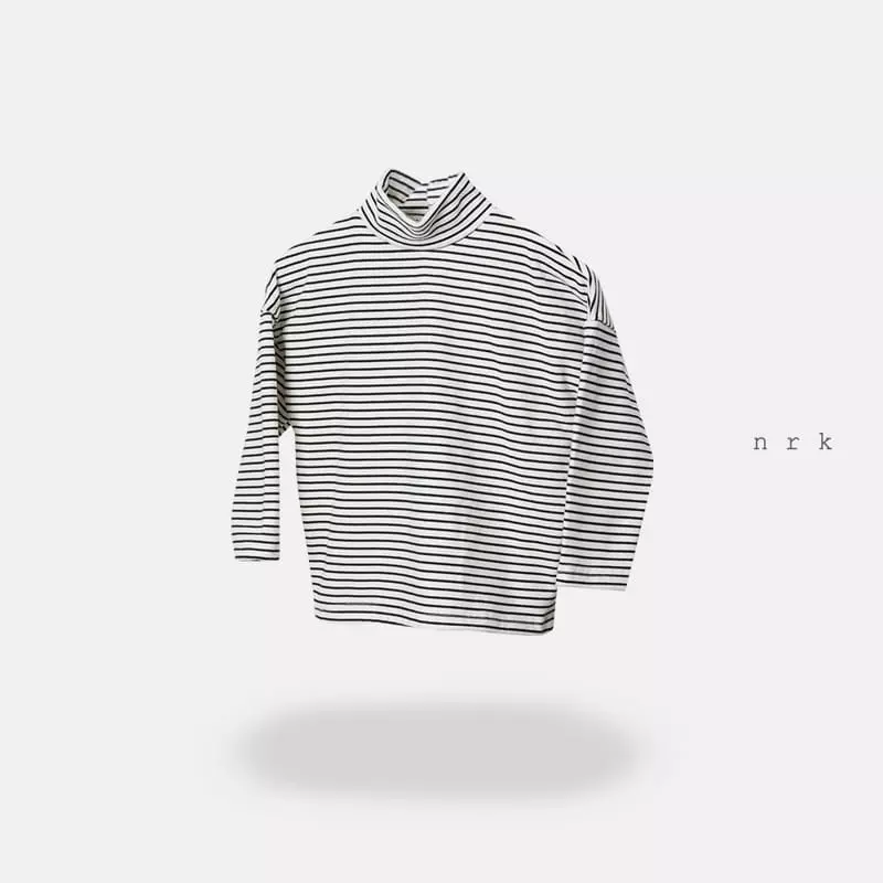 nrk - Korean Children Fashion - #kidzfashiontrend - Stripes Turtleneck Tee - 3