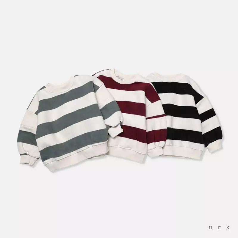 nrk - Korean Children Fashion - #magicofchildhood - Color Stripes Sweatshirt - 2