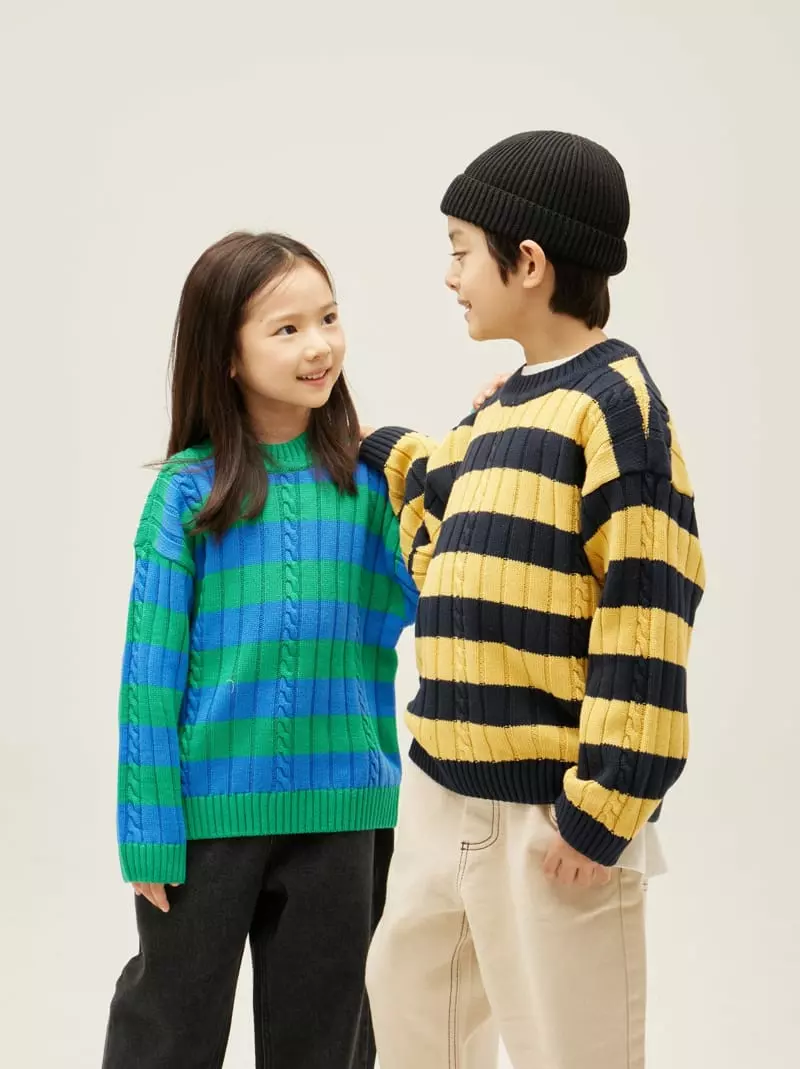 nrk - Korean Children Fashion - #minifashionista - Stripes Knit Tee - 10