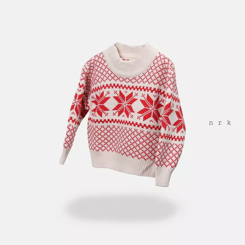 nrk - Korean Children Fashion - #prettylittlegirls - Snow Flower Knit Tee - 3