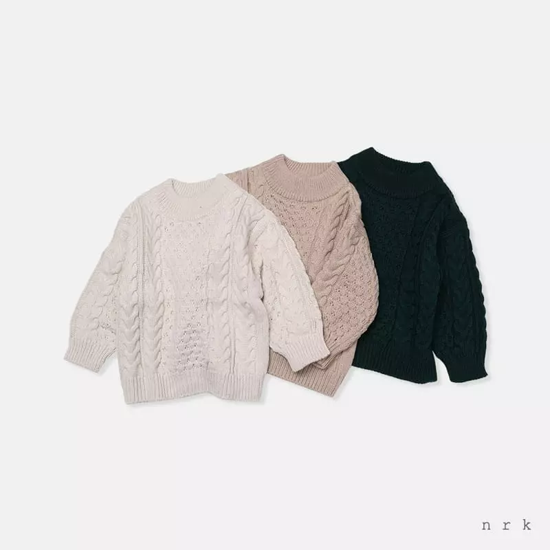 nrk - Korean Children Fashion - #prettylittlegirls - Cable Half Turtleneck Knit Tee - 2