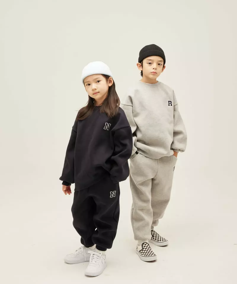 nrk - Korean Children Fashion - #prettylittlegirls - Logo Happp Top Bottom Set - 10