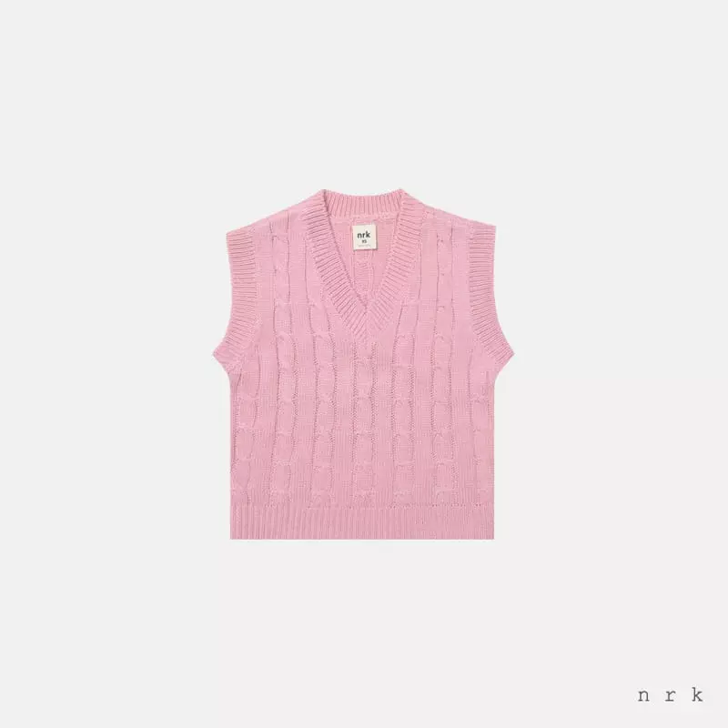 nrk - Korean Children Fashion - #toddlerclothing - Cable Vest - 4