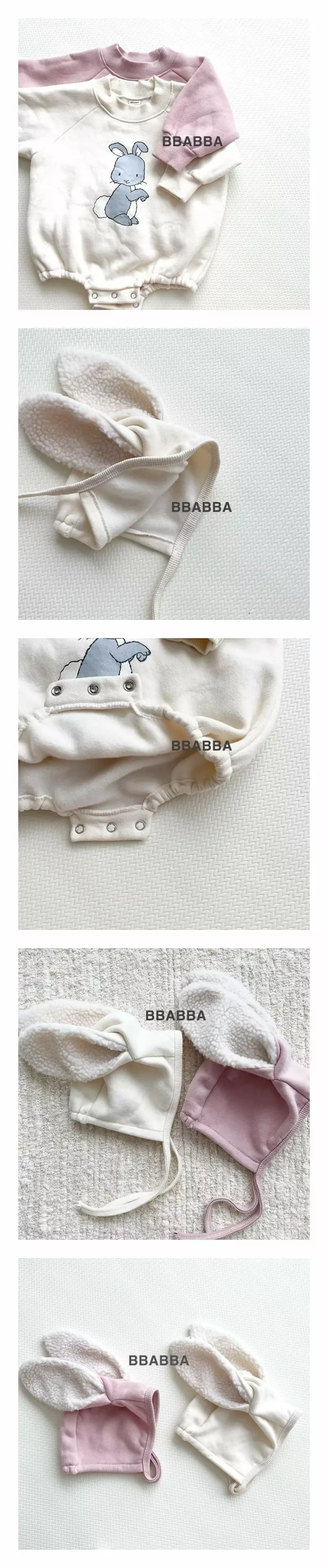 Bbabba - Korean Baby Fashion - #babyclothing - Bebe Rabbit Bodysuit with Bonnet