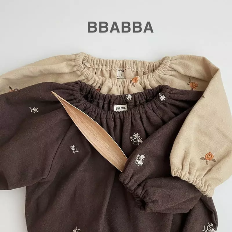 Bbabba - Korean Baby Fashion - #babyfashion - Er Flower Embroidery Bodysuit