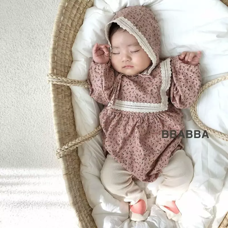 Bbabba - Korean Baby Fashion - #babyfever - Evlyn Lace Bodysuit Set - 2