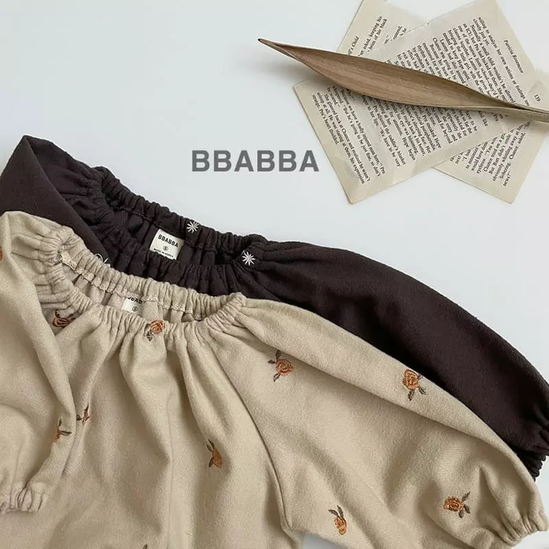 Bbabba - Korean Baby Fashion - #babygirlfashion - Er Flower Embroidery Bodysuit - 3