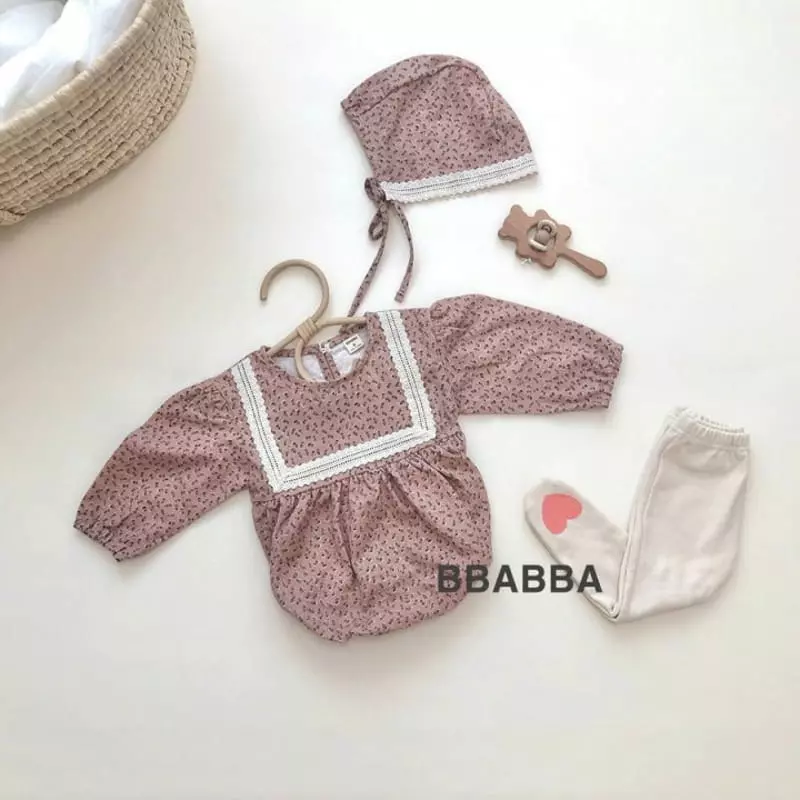 Bbabba - Korean Baby Fashion - #babygirlfashion - Evlyn Lace Bodysuit Set - 4