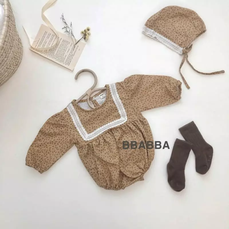 Bbabba - Korean Baby Fashion - #babyootd - Evlyn Lace Bodysuit Set - 6