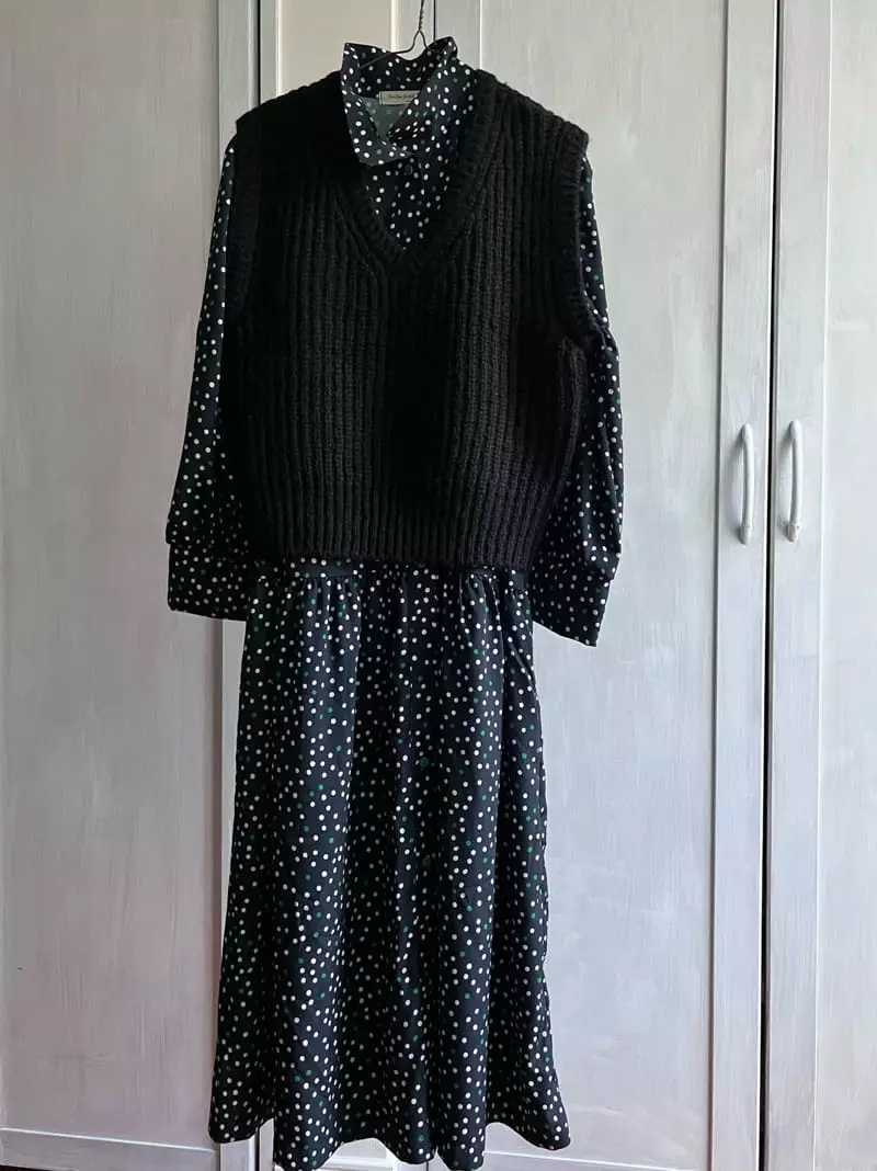 Bon Bon Butik - Korean Women Fashion - #momslook - Mom Dot One-piece - 6