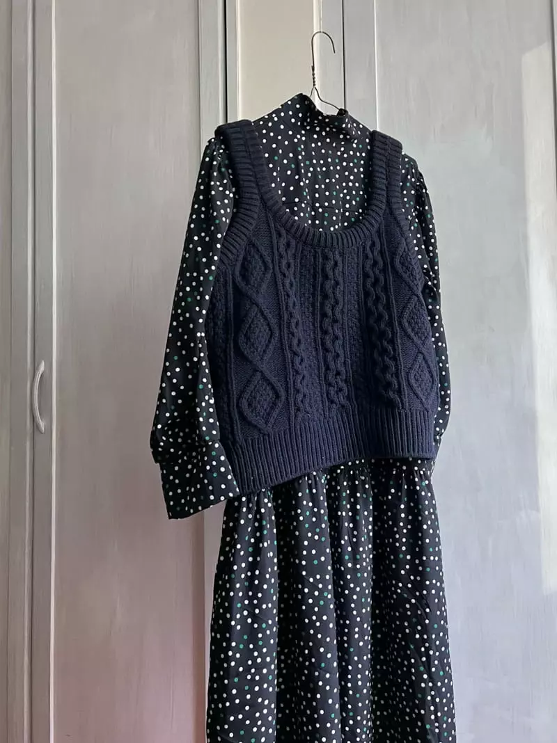 Bon Bon Butik - Korean Women Fashion - #momslook - Mom Dot One-piece - 8
