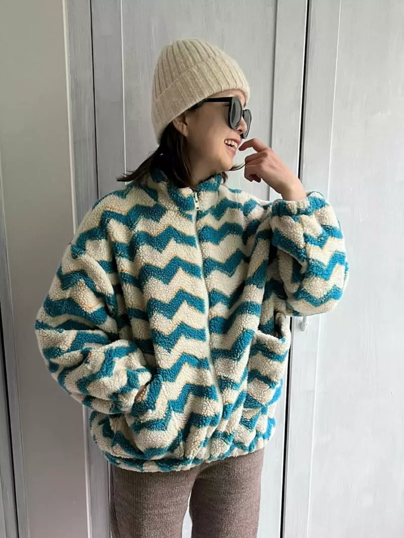 Bon Bon Butik - Korean Women Fashion - #romanticstyle - Mom Dumble Zip-up Jacket - 7