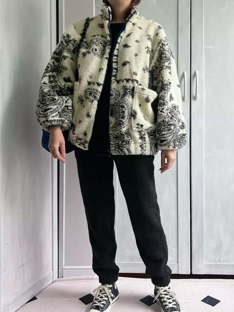 Bon Bon Butik - Korean Women Fashion - #vintageinspired - Mom Dumble Zip-up Jacket - 4