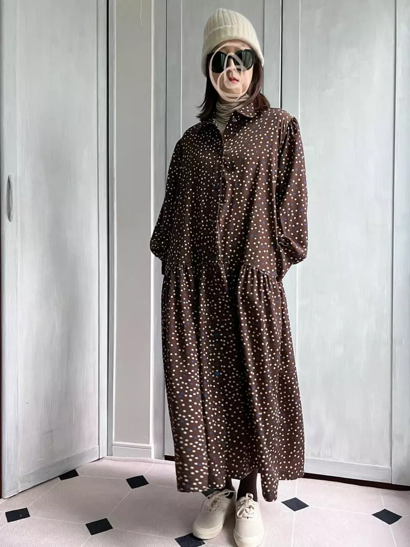 Bon Bon Butik - Korean Women Fashion - #womensfashion - Mom Dot One-piece - 3