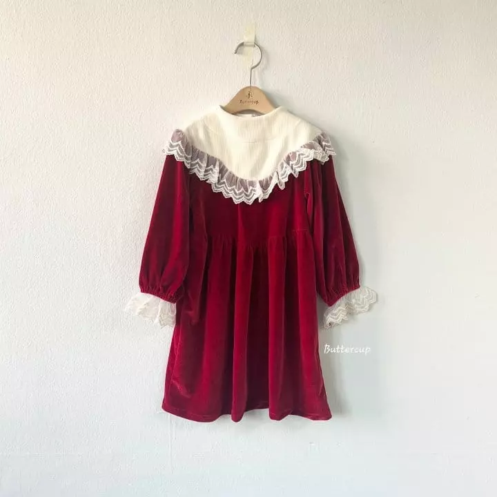 Buttercup - Korean Children Fashion - #Kfashion4kids - Velvet Lace One-pice - 8