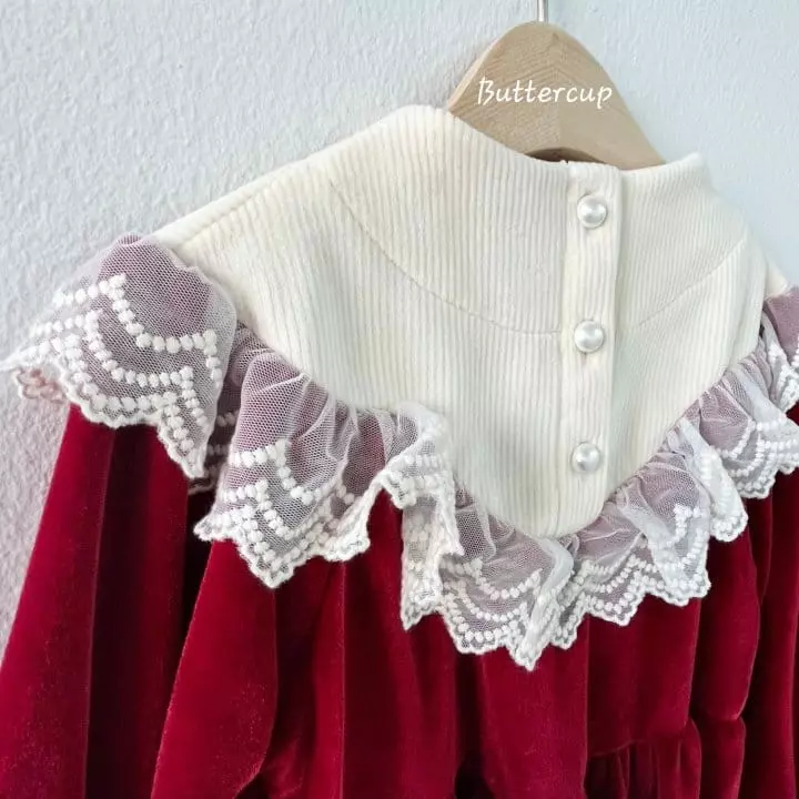 Buttercup - Korean Children Fashion - #prettylittlegirls - Velvet Lace One-pice - 12
