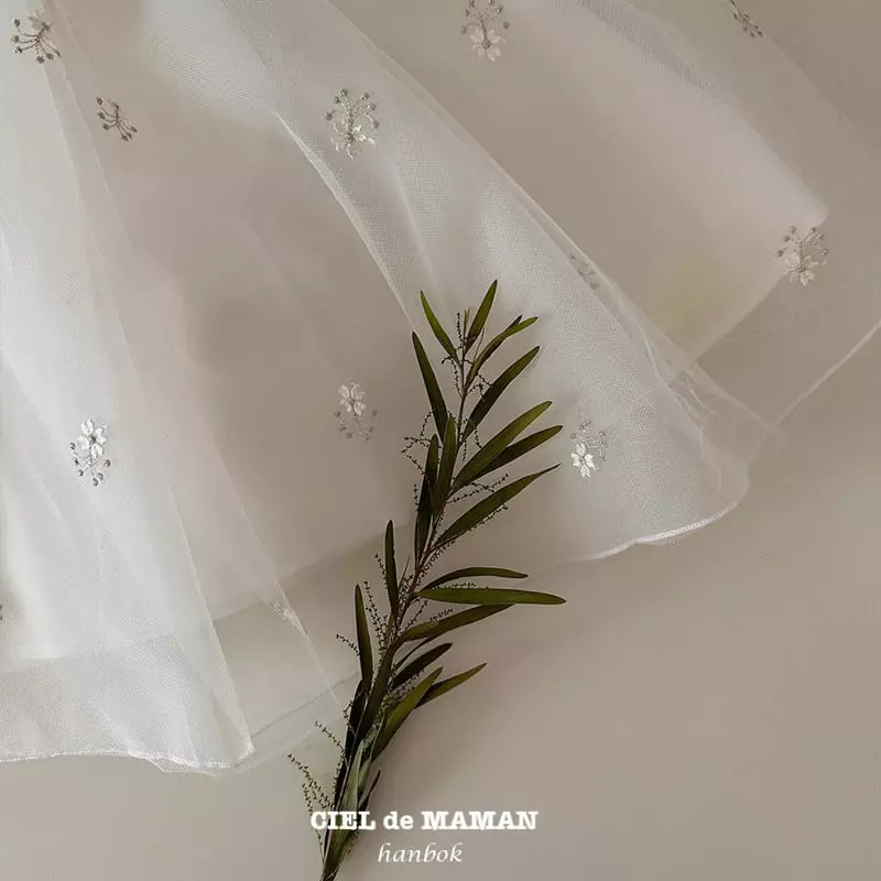Ciel De Maman - Korean Children Fashion - #discoveringself - Flower Cloud Sulbim Girl Hanbok Blue - 5