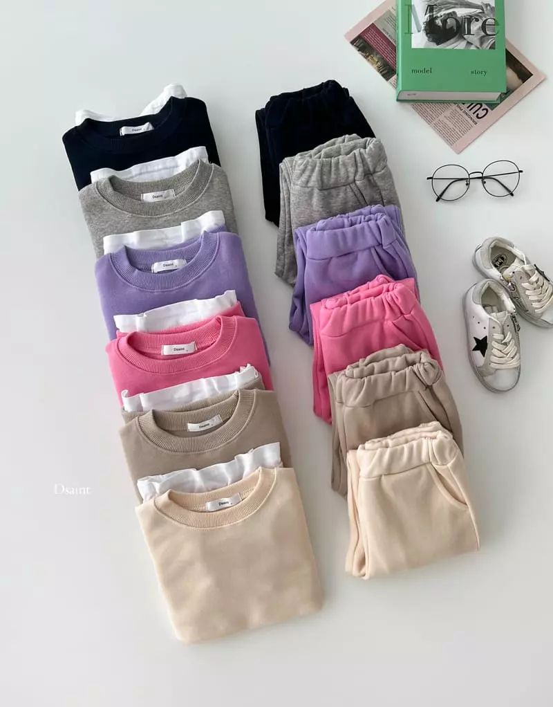 Dsaint - Korean Children Fashion - #Kfashion4kids - Every Layerd Top Bottom Set - 2