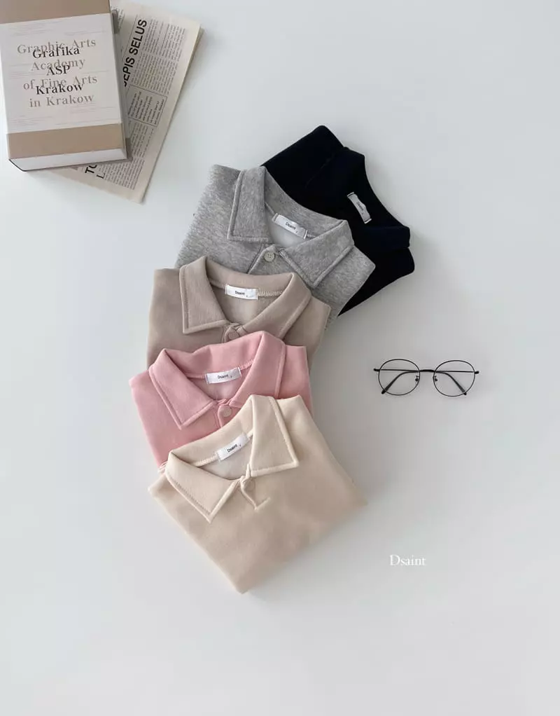Dsaint - Korean Children Fashion - #Kfashion4kids - Simple Collar Sweatshirt - 5