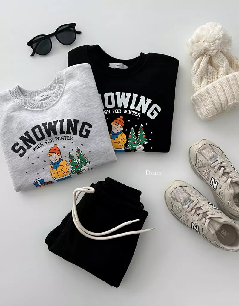 Dsaint - Korean Children Fashion - #stylishchildhood - Snowing Sweatshirt - 4