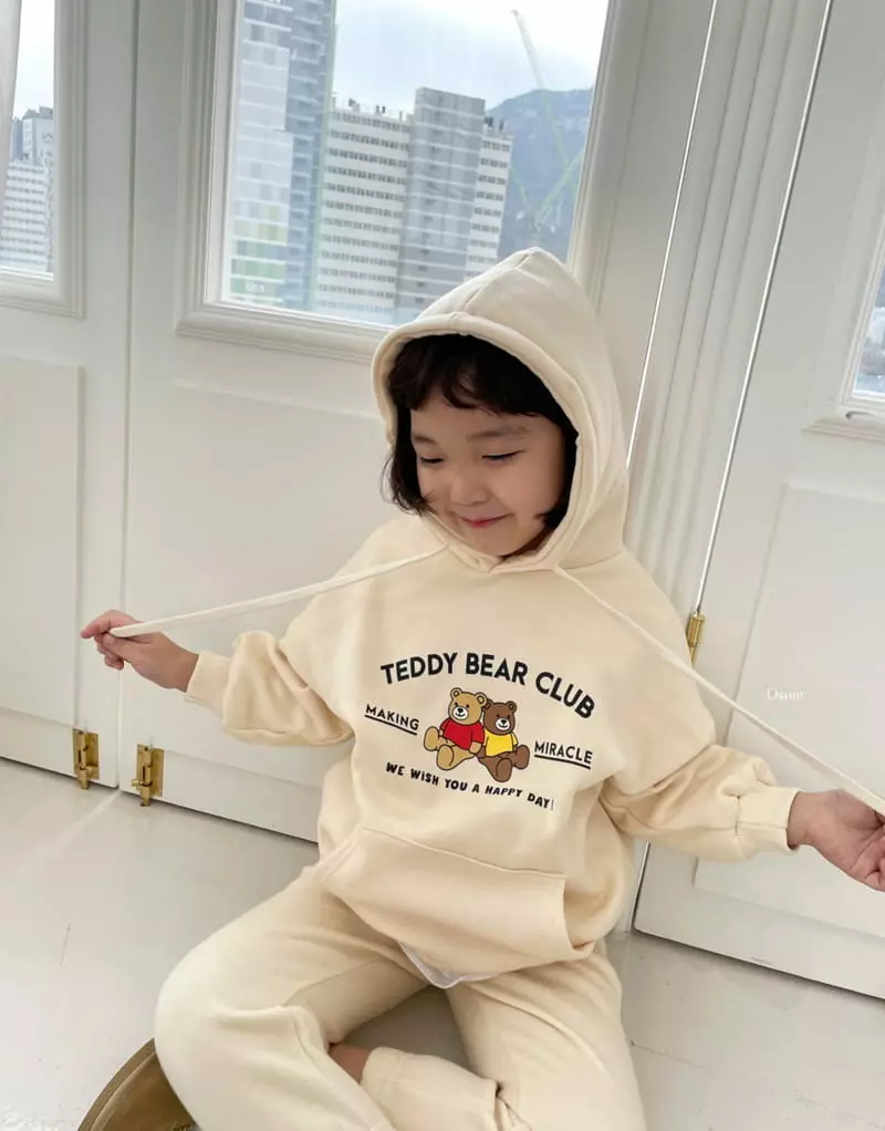Dsaint - Korean Children Fashion - #childofig - Teddy Club Hoody Set - 5