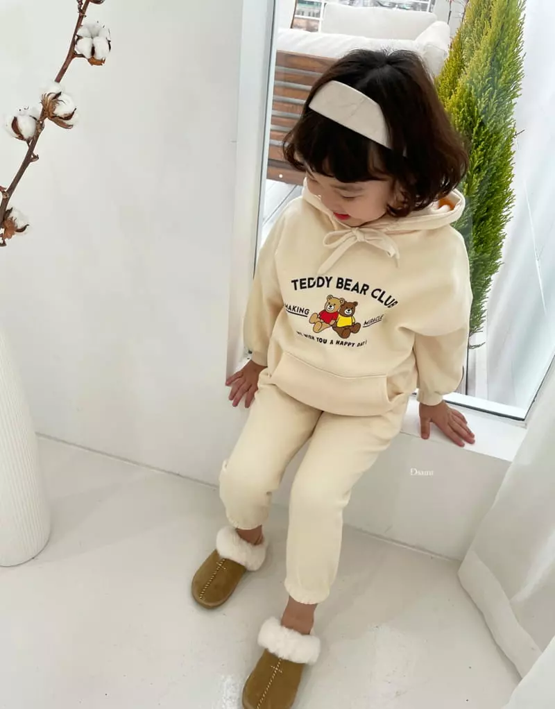 Dsaint - Korean Children Fashion - #childrensboutique - Teddy Club Hoody Set - 7