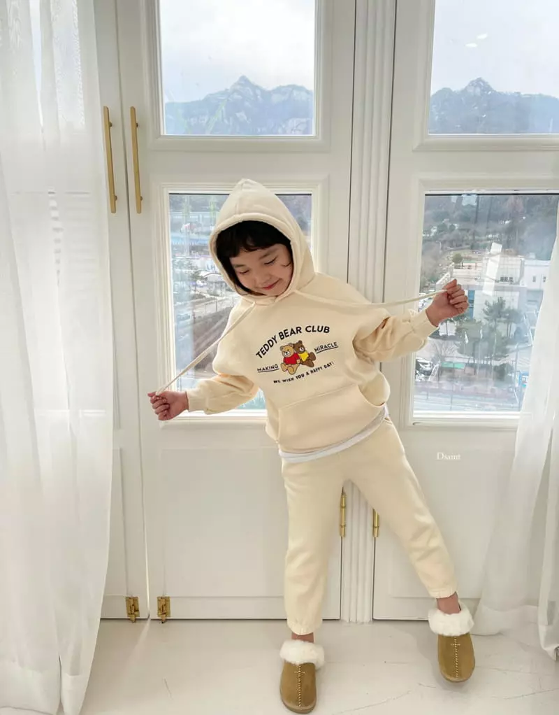 Dsaint - Korean Children Fashion - #designkidswear - Teddy Club Hoody Set - 8