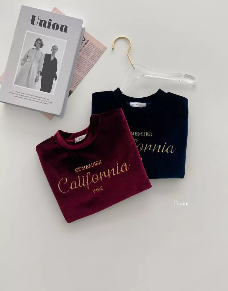 Dsaint - Korean Children Fashion - #designkidswear - California Velet Sweatshirt - 3