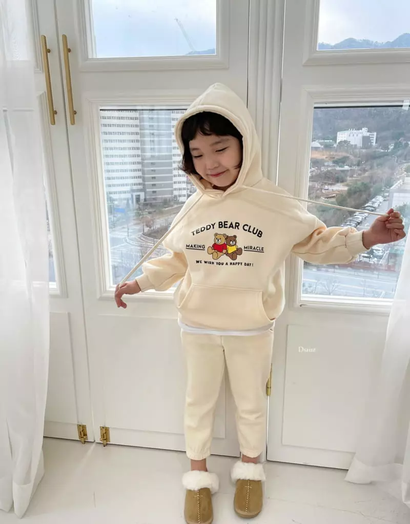 Dsaint - Korean Children Fashion - #discoveringself - Teddy Club Hoody Set - 9