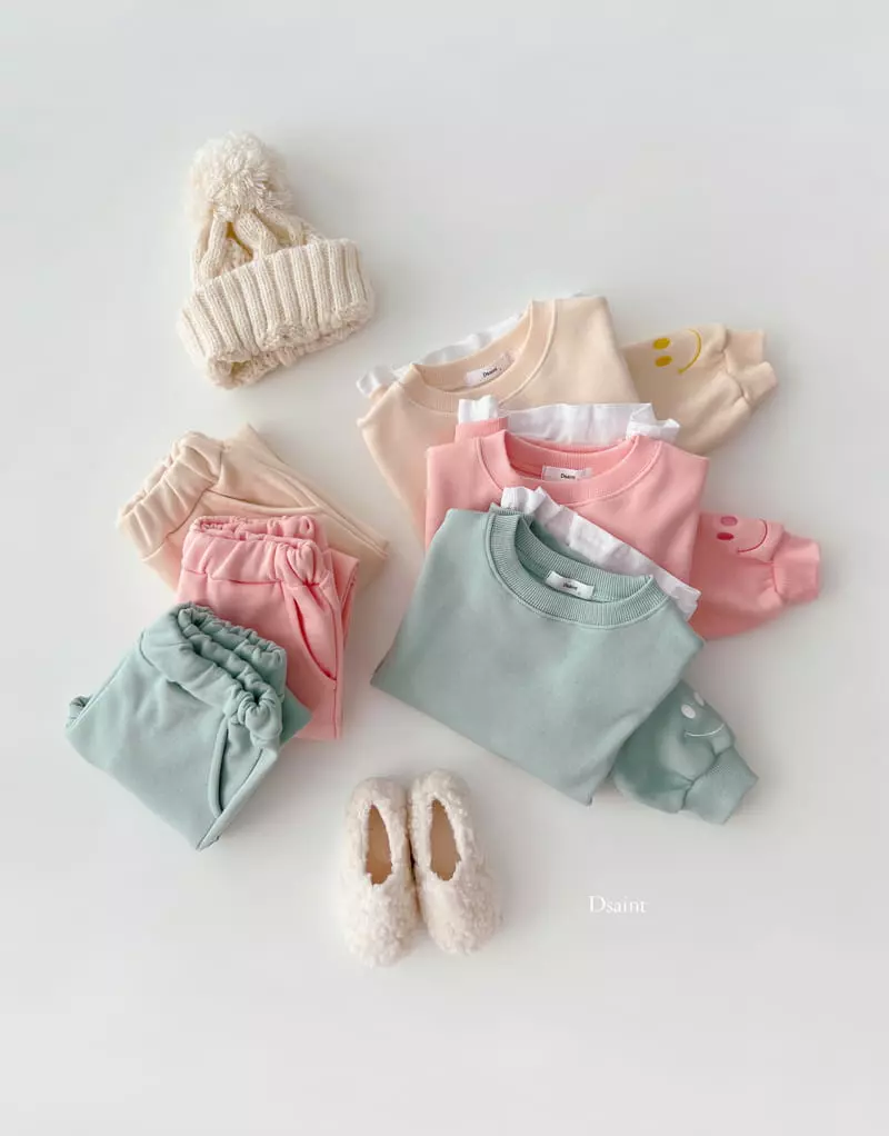 Dsaint - Korean Children Fashion - #designkidswear - Smile Jogger Top Bottom Set - 4