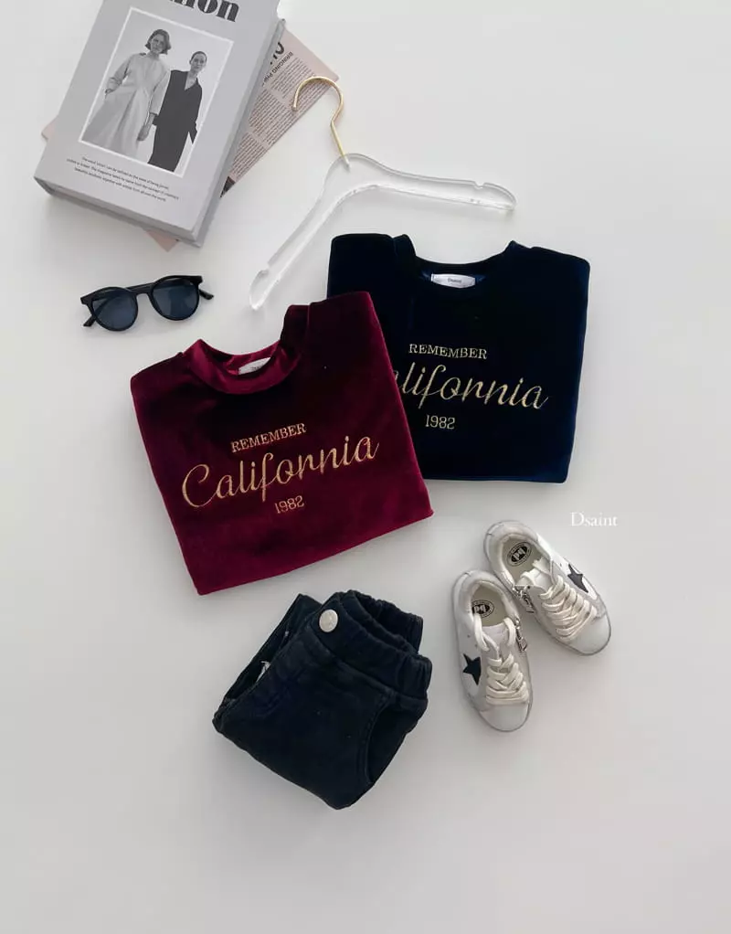 Dsaint - Korean Children Fashion - #designkidswear - California Velet Sweatshirt - 4