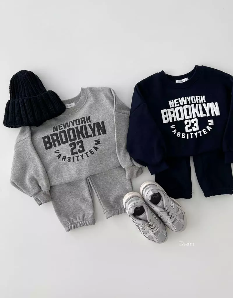 Dsaint - Korean Children Fashion - #fashionkids - Brok 23 Jogger Top Bottom Set - 2
