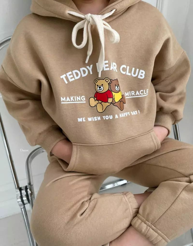 Dsaint - Korean Children Fashion - #fashionkids - Teddy Club Hoody Set - 10