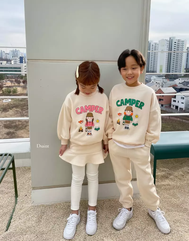 Dsaint - Korean Children Fashion - #fashionkids - Camper Skirt Leggings Set - 8