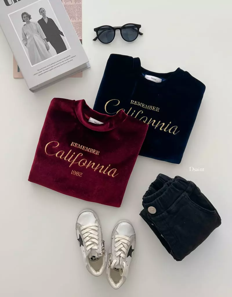 Dsaint - Korean Children Fashion - #fashionkids - California Velet Sweatshirt - 5