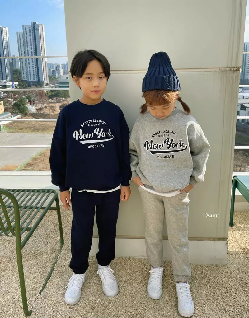 Dsaint - Korean Children Fashion - #kidsshorts - Academy New York Top Bottom Set - 8