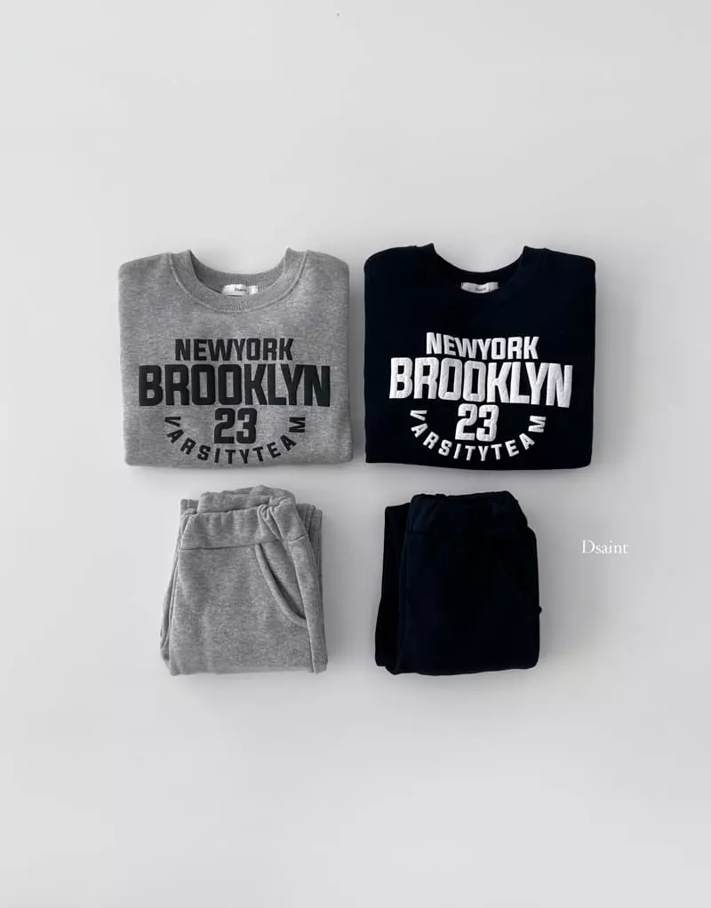 Dsaint - Korean Children Fashion - #kidsshorts - Brok 23 Jogger Top Bottom Set - 3