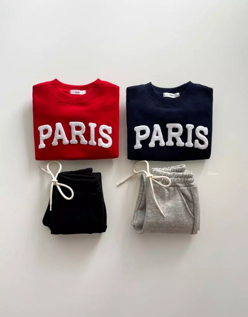 Dsaint - Korean Children Fashion - #kidsshorts - Paris Bookle Sweatshirt - 12
