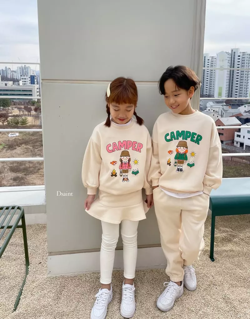 Dsaint - Korean Children Fashion - #kidsshorts - Camper Skirt Leggings Set - 9