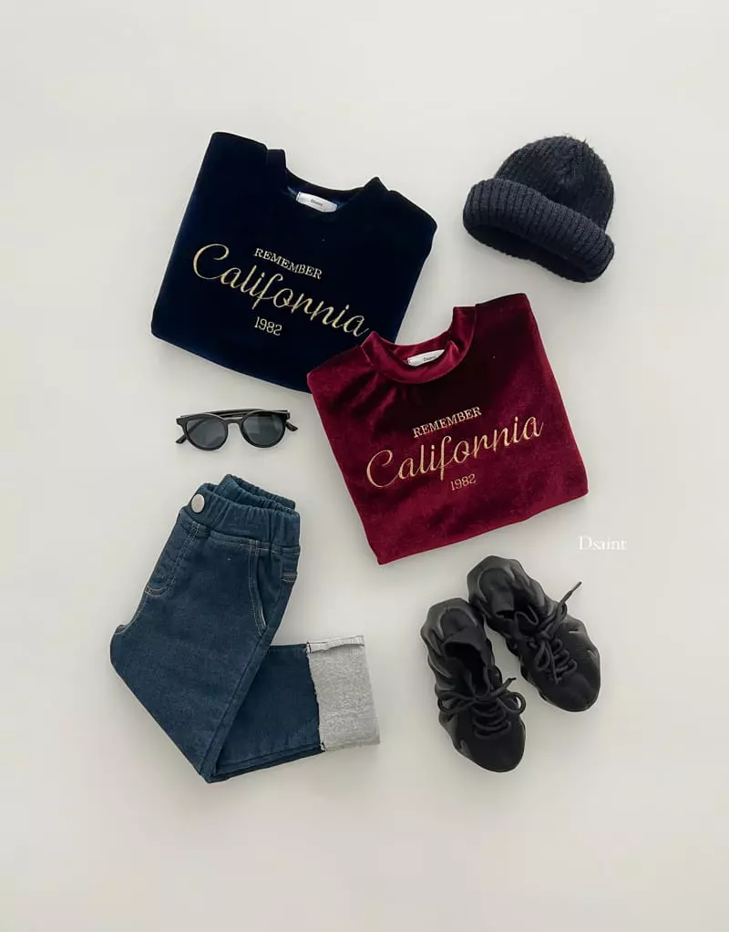 Dsaint - Korean Children Fashion - #kidsshorts - California Velet Sweatshirt - 6