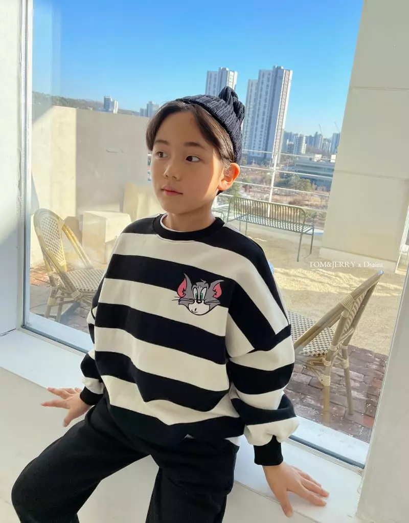 Dsaint - Korean Children Fashion - #kidsshorts - Strange Stripes Sweatshirt - 5