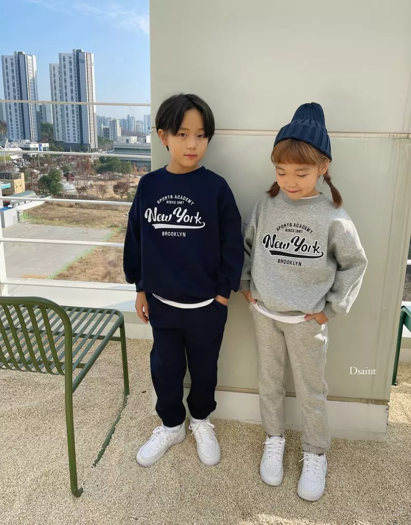Dsaint - Korean Children Fashion - #kidsstore - Academy New York Top Bottom Set - 9