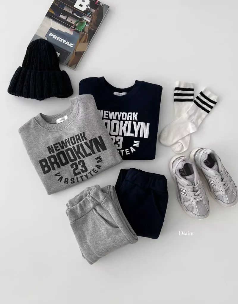 Dsaint - Korean Children Fashion - #kidsshorts - Brok 23 Jogger Top Bottom Set - 4