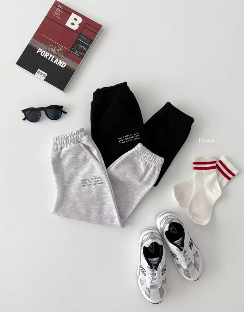 Dsaint - Korean Children Fashion - #kidsstore - World Jogger Pants - 5