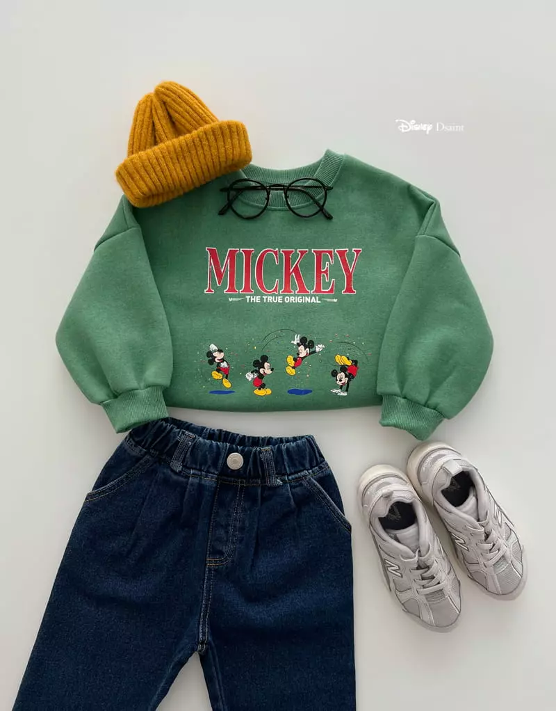Dsaint - Korean Children Fashion - #kidsshorts - Original Pigment Mickey Sweatshirt - 4