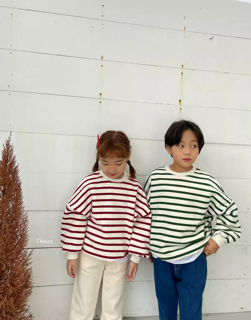 Dsaint - Korean Children Fashion - #kidzfashiontrend - Rainbow Stripes Sweatshirt - 12