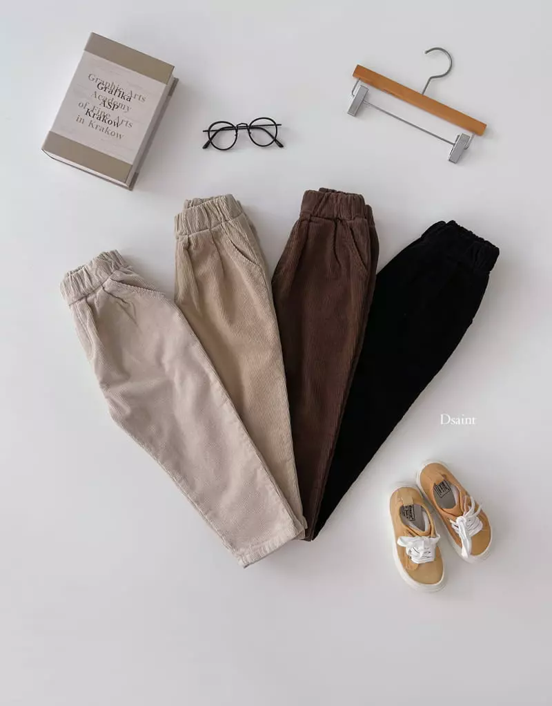 Dsaint - Korean Children Fashion - #littlefashionista - Cozy Rib Baggy Pants - 2
