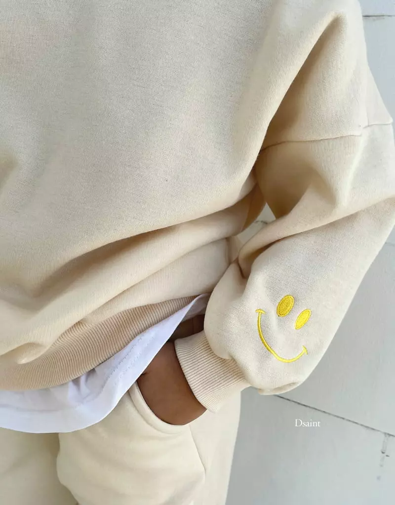 Dsaint - Korean Children Fashion - #littlefashionista - Smile Jogger Top Bottom Set - 10