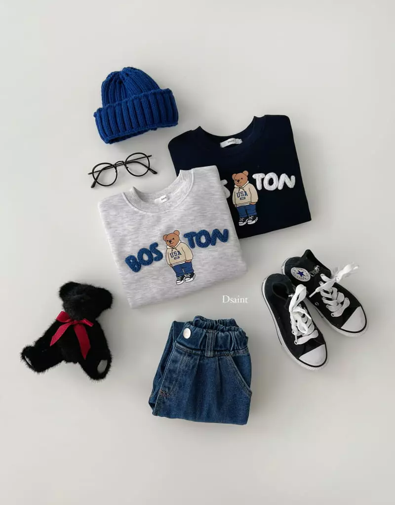 Dsaint - Korean Children Fashion - #littlefashionista - Boston Bear Boucle Sweatshirt - 3