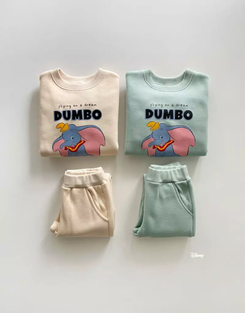 Dsaint - Korean Children Fashion - #magicofchildhood - Flying Dumbo Top Bottom Set